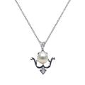 6-8mm Aaaa Japanese Akoya Pearl Pendant Necklace 16"/18