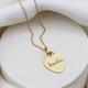 Personalised 9Ct Gold Heart Necklace