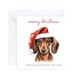 Personalised Christmas Cards, Dachshund For Friends, Mum & Dad, Cute Dog Xmas, Special Card