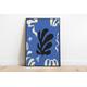 Henri Matisse Cut Out Poster Papiers Decoupes Wall Art Print Vintage Navy Blue Wall Art Boho Home Decor