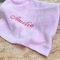 Personalised Babies Blanket - Embroidered With Your Name Large 46 X 28 cm Keepsake/Cherished Gift Baby Shower Or Christening