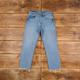 Vintage Levis 501 Jeans 30 X 27 Usa Made Raw Hem Stonewash Straight Blue Denim