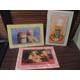 Collection Of Three Vintage Birthday Greetings Card Teddy Bear Photographic Picture - Travelling Trunks, Dressed Up Bears