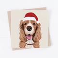 Dog Christmas Card, Cocker Spaniel Card, Spaniel, From The Dog, Dog Cards, Golden