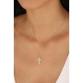 Cross Necklace, Religious Jewelry Gift, Women's Christian Faith Medium Pendant, Christmas Free Shipping