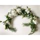 White Hydrangea Silk Flower Garland Hanging Decoration, Creamy Garland, Artificial Flowers Hangings, Arch