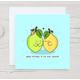 Cute Birthday Card For Partner - Kawaii Birthday Card, Funny Pun Card, Lemon Puns, Lime Punny