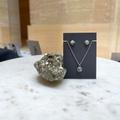 Raw Emerald Petite May Birthstone Gift Set Necklace & Stud Earrings Choose Length 55Th Anniversary Stone Taurus Zodiac