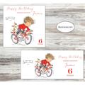 Personalised Boys Bike Birthday Card For Grandson-Nephew-Cute Boys Bicycle Money Wallet Children Son Great Grandson Gift