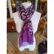 Purple Wave Print Scarf | 100% Soft Rayon I Colorful Scarf, Shawl, Or Headwrap
