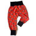 Coral Orange Zebra Print Jersey Harem Pants Trousers Toddler Baby Cloth Nappy Clothing Harems