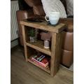 Rustic End Table With Two Shelves | Coffee Table Slim Narrow Side