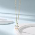 Sterling Silver Clear Cz Star Pendant Necklace, Or Gold, Shape Necklace