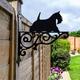 Scottish Terrier Hanging Basket Bracket, Dog Bracket For Garden, Gift Garden Lover, Metal Decor