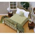 Dollhouse Bedspread, Croceted Afghan, Pillow Shams, Decorator Pillow, Miniature Bed, Reversible, Master Bedroom, Dolls, Double - 112 Scale