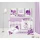 Purple Floral Crib Bedding Set, Baby Girl Bedding, Personalized Blanket, Nursery, Sheets