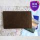 Handmade Chocolate Faux Suede Card Wallet, Travel Cards, Credit Bank Gift For Men