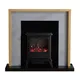 Focal Point Rockford Oak & Grey Freestanding Electric Fire Suite