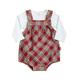 Kite Clothing Baby Unisex Check Bubble Romper Set - Red - Size 0-1M