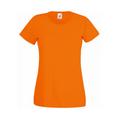 Fruit of the Loom Ladies/Womens Lady-Fit Valueweight Short Sleeve T-Shirt (Pack Of 5) (Orange) Cotton - Size Large