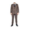 TruClothing Mens Classic Brown Double Breasted 2-Piece Suit Wool - Size 48 (Chest)