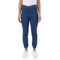 MYT Womens Side Elastic Waist Self Cuffed Jeans in Blue Denim - Size 14 Regular