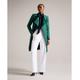 Ted Baker Womens Sandra Midi Belted Wool Wrap Coat, Dark Green - Size 10 UK