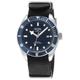 Gevril Mens Yorkville Swiss Automatic Sellita SW200 Blue Dial Stainless Steel Watch - Black - One Size