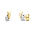 Miore Ohrringe Damen Ohrstecker Bicolor Gelbgold / Weißgold 14 Karat / 585 Gold Diamant Brillianten