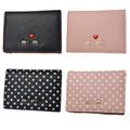 fashion designer wallet women card holder mini wallets coin purse leather love heart dot