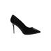 White House Black Market Heels: Slip On Stilleto Cocktail Black Solid Shoes - Women's Size 9 1/2 - Pointed Toe