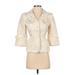 Anne Klein Blazer Jacket: Short Ivory Floral Jackets & Outerwear - Women's Size 2