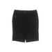 Harve Benard Shorts: Black Solid Mid-Length Bottoms - Women's Size 6 - Dark Wash