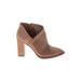 Vince Camuto Ankle Boots: Slip-on Chunky Heel Casual Tan Print Shoes - Women's Size 7 1/2 - Almond Toe