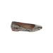 Diane von Furstenberg Flats: Ivory Snake Print Shoes - Women's Size 7 1/2 - Almond Toe