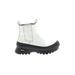 Jil Sander Ankle Boots: White Shoes - Women's Size 38 - Round Toe