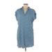 Thread & Supply Casual Dress - Shirtdress: Blue Dresses - Women's Size Medium