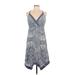 INC International Concepts Casual Dress: Gray Paisley Dresses - Women's Size 10