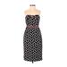 Maeve Casual Dress - Sheath Open Neckline Sleeveless: Black Polka Dots Dresses - Women's Size 2