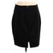 Express Casual Pencil Skirt Knee Length: Black Solid Bottoms - Women's Size 8