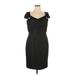 Tahari by ASL Casual Dress - Party: Black Print Dresses - Women's Size 14