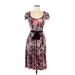 Sparrow Casual Dress: Pink Print Dresses - Women's Size X-Small