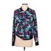 Athleta Track Jacket: Short Purple Floral Jackets & Outerwear - Women's Size Medium