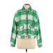 Sonoma Goods for Life Jacket: Short Green Plaid Jackets & Outerwear - Women's Size Large