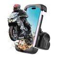 Moman Handyhalterung Fahrrad, PML1 Universal Motorrad Handyhalter 360° Drehbar Lenker Holder Handy Halterung Kompatibel mit iPhone Samsung 4.7''-6.8'' Handys, Fahrrad-Lenker-Handy-Halterung-Motorrad