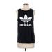 Adidas Active Tank Top: Black Print Activewear - Women's Size Small