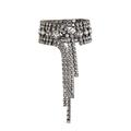 Hematite Crystal Statement Diamante Chain Bracelet