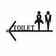 Toilet Sign,Restroom Sign, Men and Women Toilet Arrow Signs, 36x23cm/14x9in Toilet Washroom Bathroom Door Sign Toilet (D 36x23cm) (C Left 36x23cm) (D 36x23cm) (Color : C Left, Size : 36x23cm)