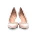 Kelly & Katie Heels: Slip-on Chunky Heel Feminine Ivory Solid Shoes - Women's Size 9 - Round Toe