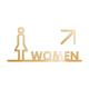 Toilet Sign,Male And Female Bathroom Sign,Restroom Wardrobe WC Toilet Room Sign,Acrylic Toilet Sign For Hotel, Shopping Center Restaurant Coffee House 9.3inch (Size : Toilet B) (Toilet B) (Women) (Si